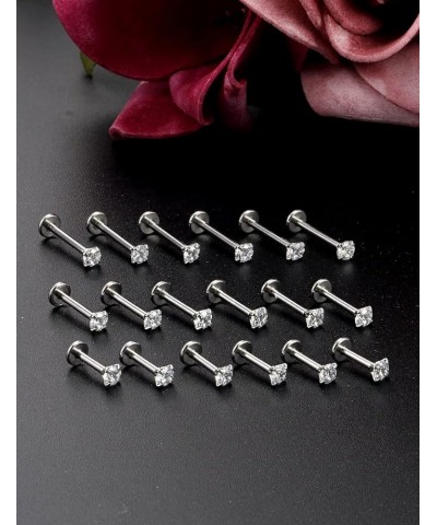 Medusa Piercing Jewelry 18PCS Labret Jewelry Monroe Lip Rings Surgical Steel Cartilage Earring Tragus Studs Helix Piercing Je...