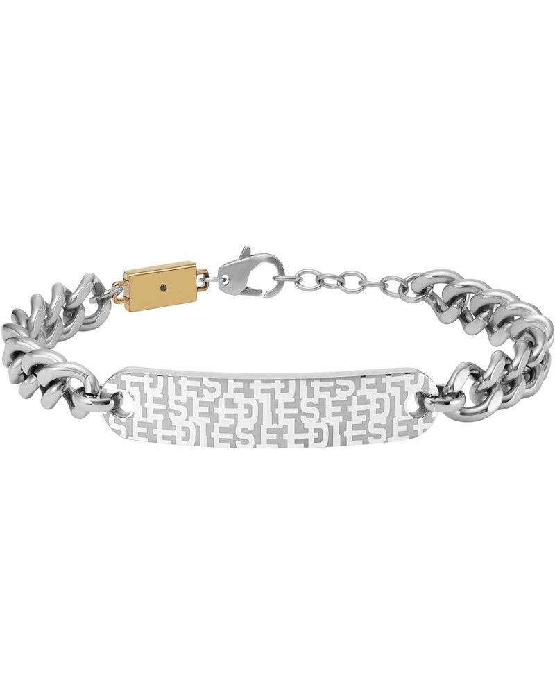 All-Gender Stainless Steel Bracelet Silver/Gold Logo ID $39.51 Bracelets