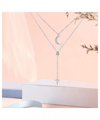 Layered Necklaces for Women S925 Sterling Silver Chokers Necklace for Women Circle/Heart/Double Circle/Cross/Star/Evil Eye Ne...