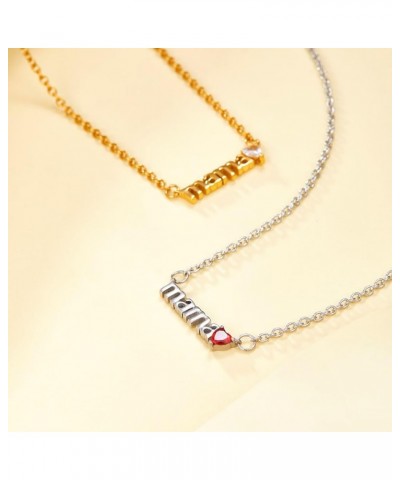 Mom Necklace I Love You Mom Gifts Mother's Day Gifts Stainless Steel Necklace for Mom Birthday Gifts Gold-2 $10.44 Necklaces