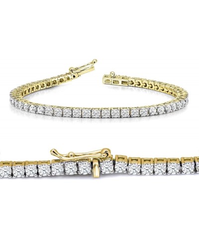 IGI/EGL Certified Lab Grown Diamond Tennis Bracelet | 1 Carat - 10 carat In 14K White, Yellow & Rose Gold 7 Inches Diamond Br...