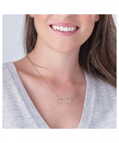 MYKA - Personalized Classic Name Necklace Pendant for Woman, Her - Nameplate Cursive Style in Sterling Silver 925, Gold & Ros...