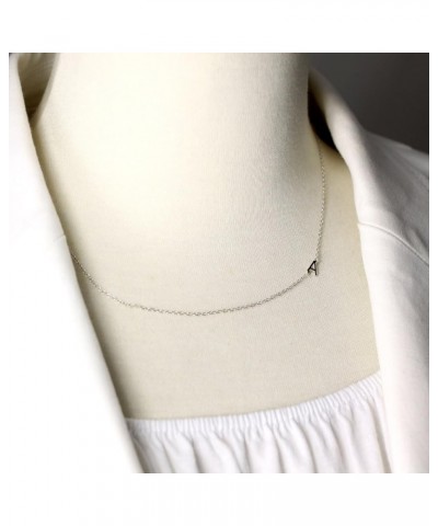 Sterling Silver Side Mini Initial Necklace N $12.88 Necklaces