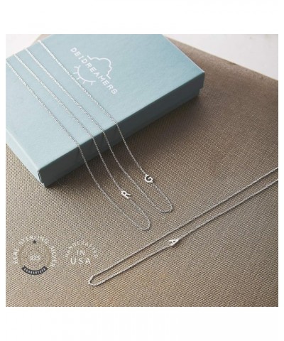 Sterling Silver Side Mini Initial Necklace N $12.88 Necklaces