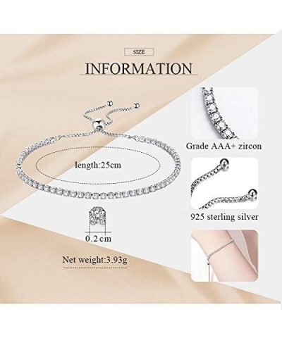 Authentic Swarovski Crystallized 925 Silver over Rose Gold Adjustable Dainty Tennis Bracelet $26.00 Bracelets