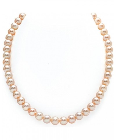 14K Gold 7-8mm AAA Quality Peach Freshwater Cultured Pearl Necklace for Women 18.0 Inches Yellow Gold $77.04 Necklaces