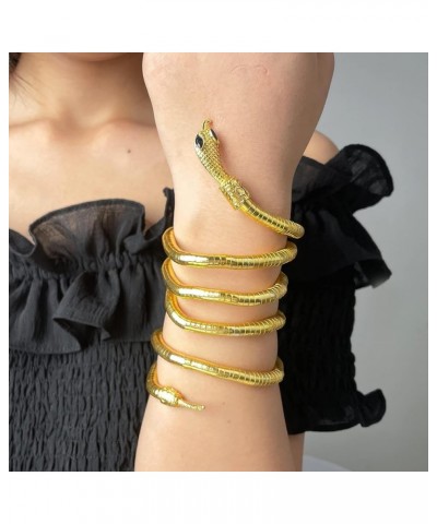 Hand Chain Snake Bracelet for Women Finger Ring Bracelet Slave Hand Harness Bracelets Snake Hand Jewelry for Party C-Gold Ben...