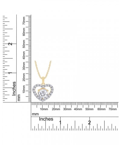 2 Carat Moissanite Halo Heart Pendant Necklace In 18K Gold Plated 925 Sterling Silver D Color Ideal Cut Lab Created Diamond N...