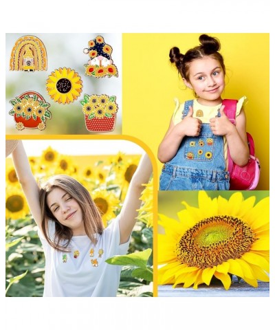 40 Pcs Bee Enamel Pins Bulk Bee Gnome Lapel Pins Sunflower Honeycomb Yellow Brooch Pins Cute Holiday Cartoon Backpack Pin for...