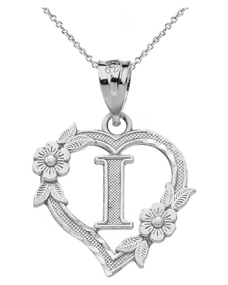 14k Initial Heart Pendant Necklace for Women in White Gold 16.0 Inches I $68.79 Necklaces