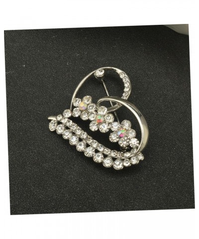 Bridal Rhinestone Pin Gifts for Women Girls Hollow Out Heart Brooch Brooches for Women Heart Shape Brooch Ornaments Rhineston...