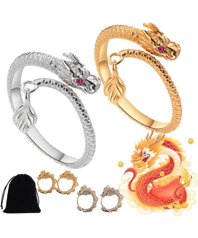 Dragon's Tail Qiankun Lucky Ring, Adjustable Wrap Dragon Rings for Women Mem, Feng Shui Ring for Wealth and Protection Good L...