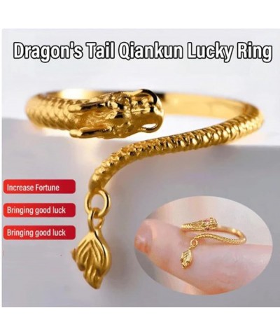 Dragon's Tail Qiankun Lucky Ring, Adjustable Wrap Dragon Rings for Women Mem, Feng Shui Ring for Wealth and Protection Good L...