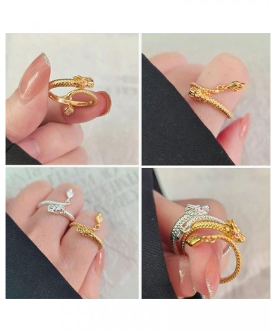 Dragon's Tail Qiankun Lucky Ring, Adjustable Wrap Dragon Rings for Women Mem, Feng Shui Ring for Wealth and Protection Good L...