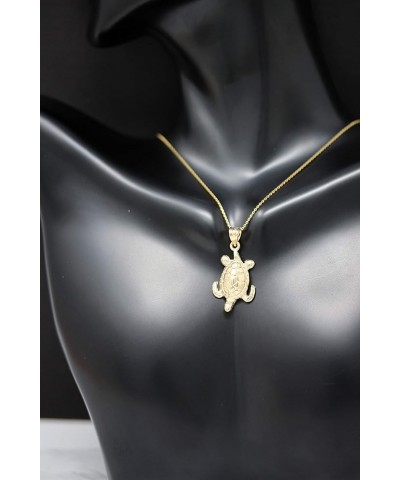 10k Gold Lucky Honu Sea Turtle Tortoise Longevity Charm Pendant necklace 18.0 Inches Yellow Gold $113.39 Necklaces