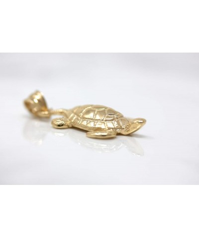 10k Gold Lucky Honu Sea Turtle Tortoise Longevity Charm Pendant necklace 18.0 Inches Yellow Gold $113.39 Necklaces