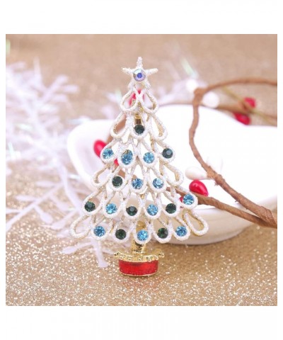 Christmas Tree Brooch Pin for Women Girls Crystal Rhinestone Enamel Pearl Brooches and Pins Vintage Christmas Brooch Pins Fas...