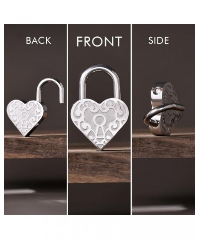 2PCS Heart-Shaped Lock Ear Weights Hangers Gothic Ear Gauges Stainless Steel Tunnels Plugs Dangle Stretcher Earrings Piercing...