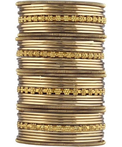 Metal Bangles Ethnic Fashion Jewellery Gift For Women Golden 2 $12.00 Bracelets