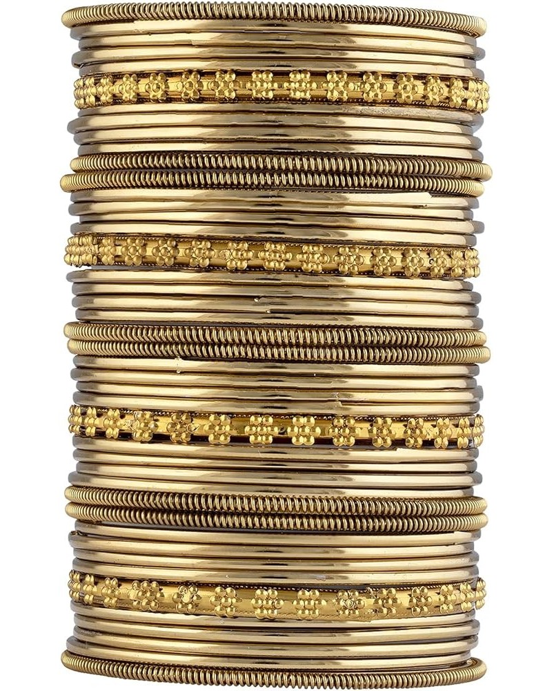 Metal Bangles Ethnic Fashion Jewellery Gift For Women Golden 2 $12.00 Bracelets