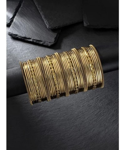 Metal Bangles Ethnic Fashion Jewellery Gift For Women Golden 2 $12.00 Bracelets