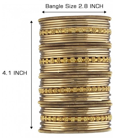 Metal Bangles Ethnic Fashion Jewellery Gift For Women Golden 2 $12.00 Bracelets