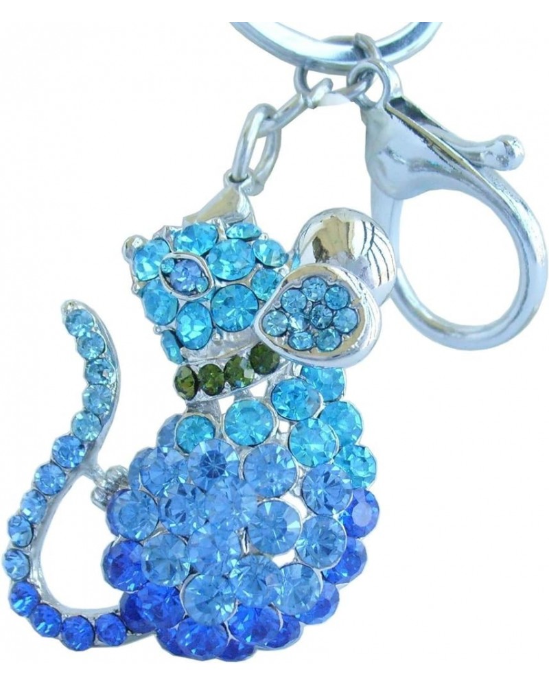 Sindary Austrian Crystal Animal 1.97" Mouse Rat Keychain Pendant K3276 Silver-tone Blue $10.97 Pendants