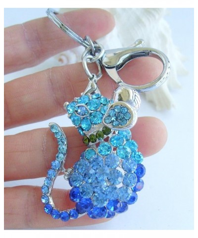 Sindary Austrian Crystal Animal 1.97" Mouse Rat Keychain Pendant K3276 Silver-tone Blue $10.97 Pendants