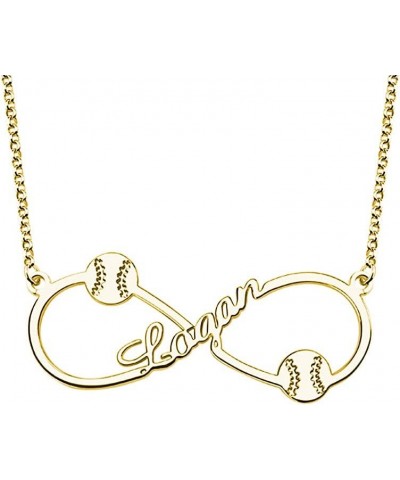 Baseball Necklace 925 Sterling Silver Personalized Infinity Pendant Sports Charms Baseball Jewelry Gift for Women Baseball Lo...