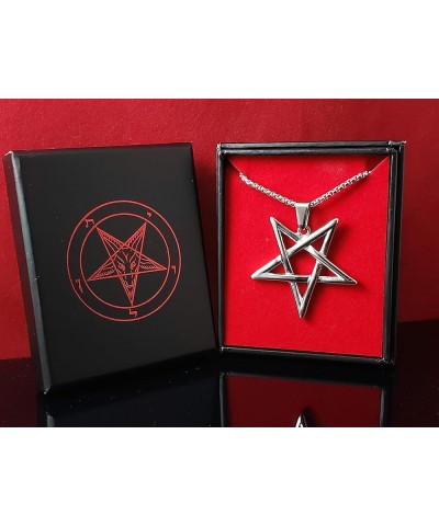 Inverted Pentagram Pentacle 316L Stainless Steel Silver $10.80 Necklaces