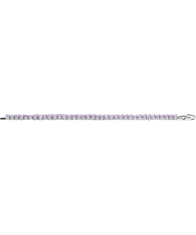 HVKI Women's Purple Heart Crystal 7 Inch Tennis Bracelet $6.62 Bracelets