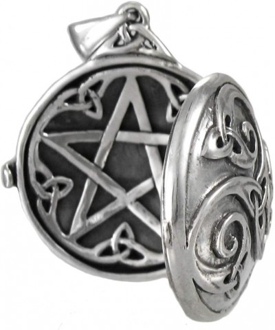 Sterling Silver Celtic Swirl with Hidden Pentacle Pentagram Locket $68.20 Necklaces