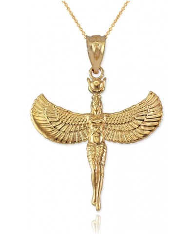 10K Yellow Gold Isis Egyptian Goddess Pendant Necklace 16" Necklace $57.33 Necklaces