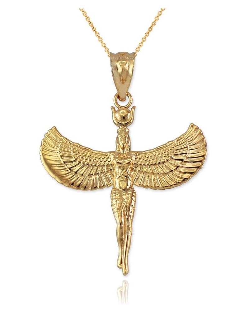 10K Yellow Gold Isis Egyptian Goddess Pendant Necklace 16" Necklace $57.33 Necklaces