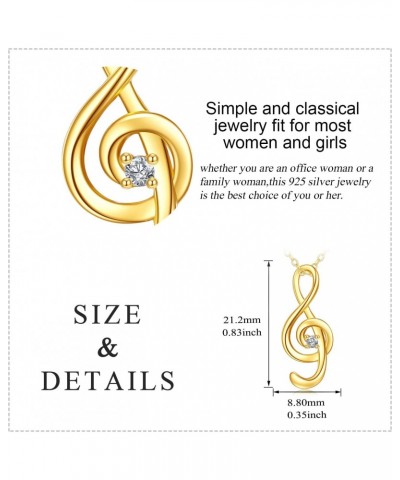 Yellow Gold Music Note Necklace 10K Gold Musical Symbols Pendant Necklace Fine Gold Simple Necklace Jewelry Christmas Gifts f...