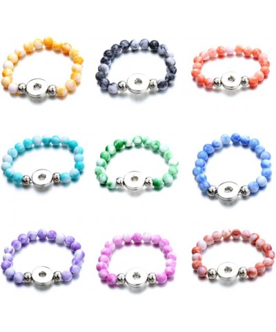 Multi Beads Snap Charms Bracelets fit 18mm Snaps Beaded Bangles For Women pack of 10pcs 2 $10.49 Bracelets