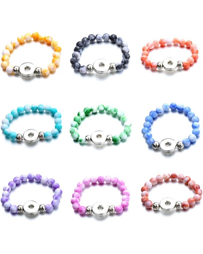 Multi Beads Snap Charms Bracelets fit 18mm Snaps Beaded Bangles For Women pack of 10pcs 2 $10.49 Bracelets