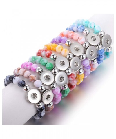 Multi Beads Snap Charms Bracelets fit 18mm Snaps Beaded Bangles For Women pack of 10pcs 2 $10.49 Bracelets