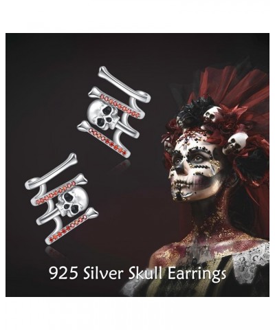 Claw Earrings for Women Sterling Silver Trendy Cubic Zirconia Ear Cuff Earrings Jewelry for Women Skull $15.40 Earrings