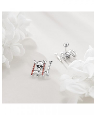 Claw Earrings for Women Sterling Silver Trendy Cubic Zirconia Ear Cuff Earrings Jewelry for Women Skull $15.40 Earrings