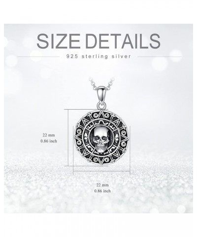 Mother's Day Gifts for Women Mother Girls 925 Sterling Silver Necklace Birthdays Gifts Aztec Skull $24.48 Necklaces