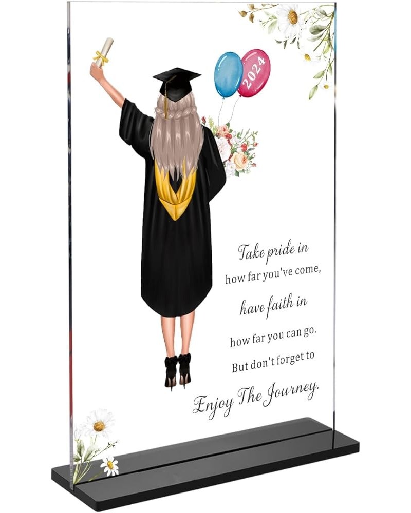 Graduation Gifts for Her Class of 2024 for College University Graduate Desk Sign Inspirational Gift for Women Girls Daughter ...