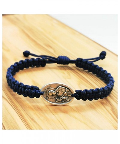 Saint Gerard Bracelet, St Gerard Medal, Pregnancy Fertility Expecting Parents Dad Mom Gift Navy Blue $13.97 Bracelets