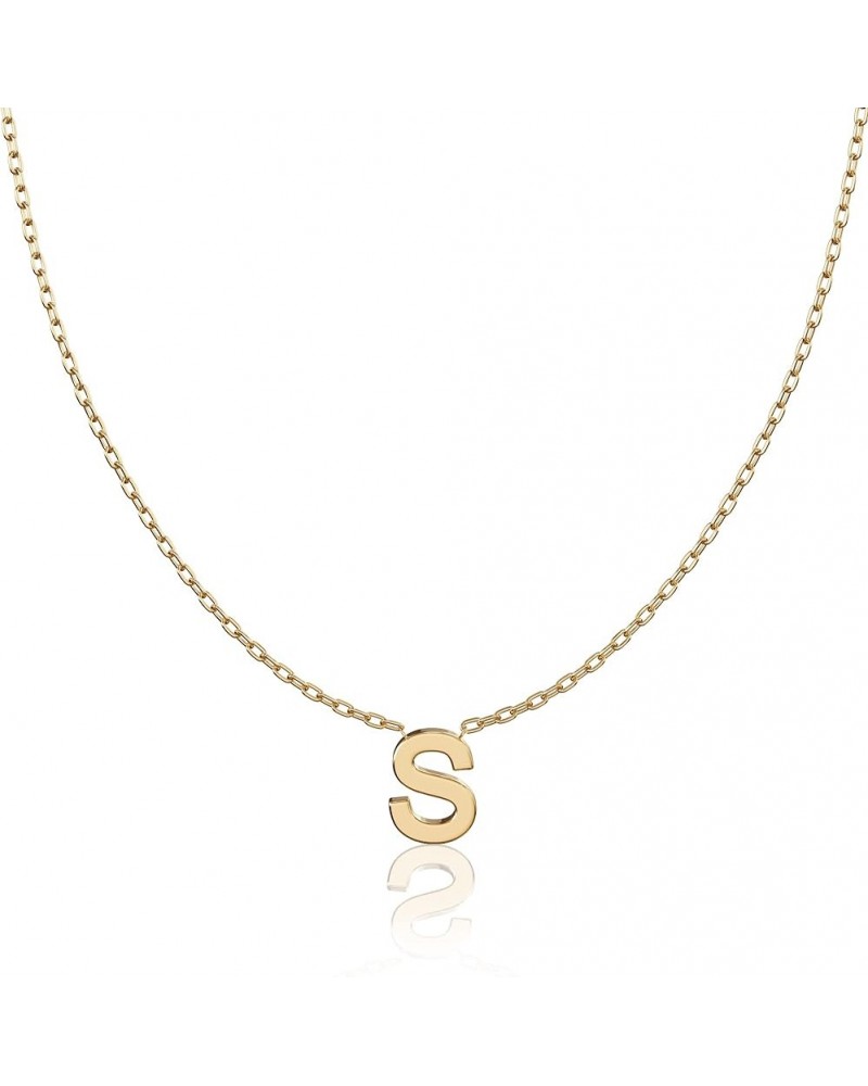 Custom Initial Letter Necklace 925 Sterling Silver Personalized Gift for Mom S 18k gold $12.67 Necklaces