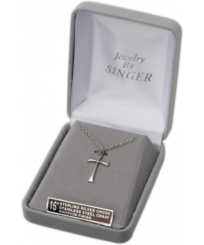 True Faith Jewelry Sterling Silver Cross Pendants Necklace Religious Jewelry Budded Ends $51.45 Necklaces