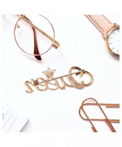 Queen Crown Brooch Pins for Women Girls gold $5.00 Brooches & Pins