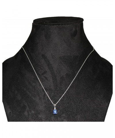 6 Rays Star Blue Sapphire Pendant 5.6 Ct. Star Sapphire Gemstone Oval Shape 925 Sterling Silver Without Chain $32.99 Necklaces